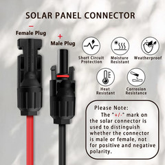 Comeap 5FT 1.5M Solar Panel Adapter for Jackery, to DC 5.5X2.1Mm Extension Power