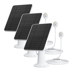 5V 4W Solar Panel Charger for Floodlight Security Cameras, IP65 Weatherproof, 3