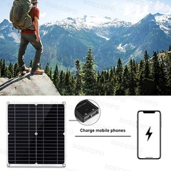 10000W Solar System Complete Set Dual USB Inverter 110V 300W Solar Panel 100A A