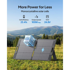 BLUETTI 100W Solar Panel Foldable Portable ETFE Coating for Power Stations