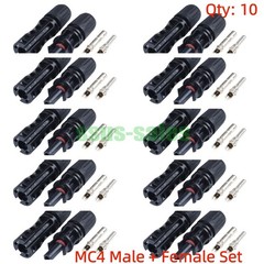 X10 MC4 Solar Connectors 1500V 30A Male Female Plug Socket PV Panel Cable