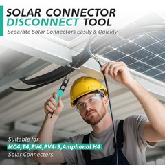 Pronese Metal Solar Mc4 Disconnect Tool made by HeavyDuty Steel, SpringLoaded…