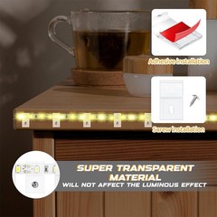 Acrylic LED Strip Light Clips for Strong and Secure Installation (20 Pack)
