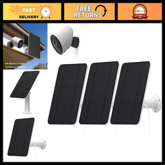 4W Solar Panel for Outdoor Security Camera, IP65 Weatherproof, Wall Mount, 13.1f
