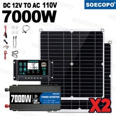 Complete 7000W Off-Grid Solar Kit 7000W Inverter 2pc 300W Solar Panels 110V/220V