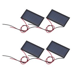 4Pcs 5V 0.225W 45mA Mini Solar Panels with Cable