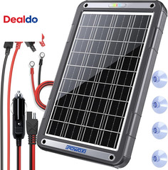 12V Solar Car Battery Charger: 15W Solar Trickle Charger Maintainer with MPPT Co