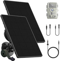 Trail Camera Solar Panel,6W Solar Battery Charger Kit 6V/2A 9V/1.5A 12V/1A with