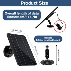 10W 5V Solar Panel for Security CCTV Camera with USB Type C Port Battery Charger