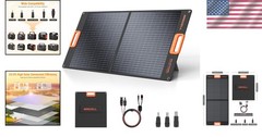100W Portable Solar Panel for Power Station Generator, 20V Foldable Solar Cel…