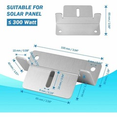 16X SOLAR PANEL Z BRACKET MOUNT MOUNTING SET RV BOAT FLAT ROOF WALL ALUMINIUM US
