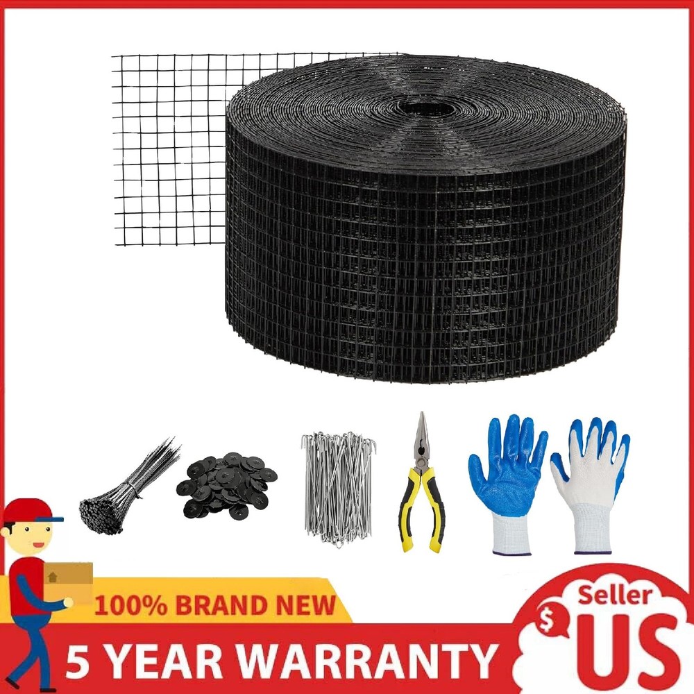 8in x 100ft Solar Panel Bird Guard ,Mesh Guard Critter Roll Kit 70pcs Tire Wires