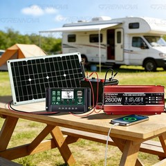 2600W Real Power Off-Grid Solar System Pure Sine Complete Kit 80W Panel Real Cap