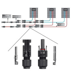 5 Pairs/Lot Solar Connectors with 2Pcs Spanner Waterproof Solar Panel Connector