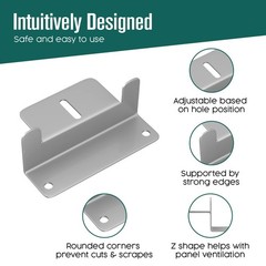 Solar Panel Mounting Brackets Kit – Z Brackets for Roof, RV, Trailer, Wall, Off-