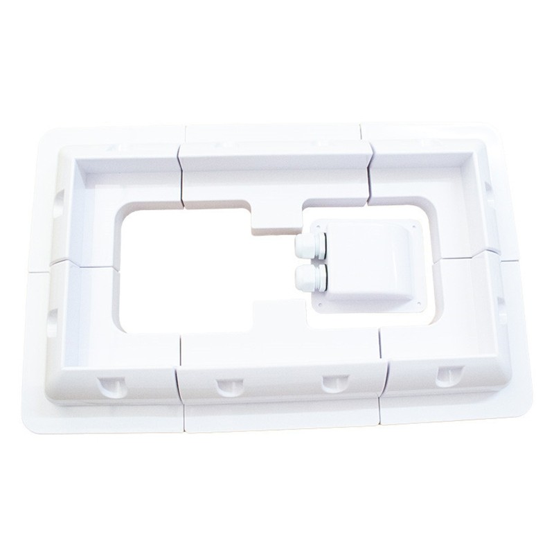 Top Roof Solar Panel Mounting Fixing Bracket Kit Wire Box ABS Supporting Holder