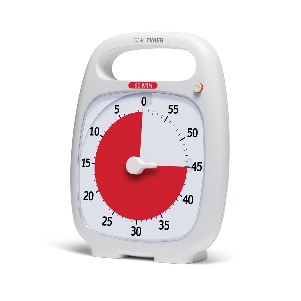 Time Timer Plus 60 Minute Desk Visual Timer — Countdown Timer with Portabl
