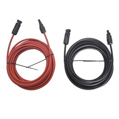 High Quality 12 AWG 20 FT Black + Red Solar Panel Extension Cable Wire Connector