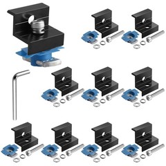 Anbte 10pcs Solar Panel End Clamp for 1.18″(30mm) & 1.38″(35mm), Black
