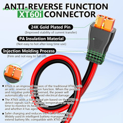 Solar to Xt60I Extension Cable 10AWG 30FT Xt60I Female to Male Connector for RV