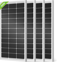 400W Solar Panels N-Type 4Pcs 100 Watt 18V Monocrystalline Solar Panel Module fo