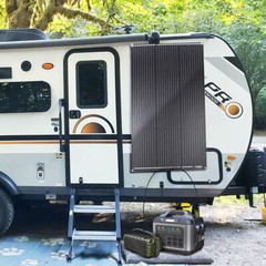 400W 200W Flexible Solar Panel 12v Portable Power Charge Camper RV w/ Inverter