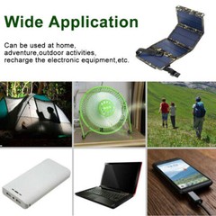 80W Portable USB Solar Panel Folding Power Bank Outdoor Camping Hiking Charger