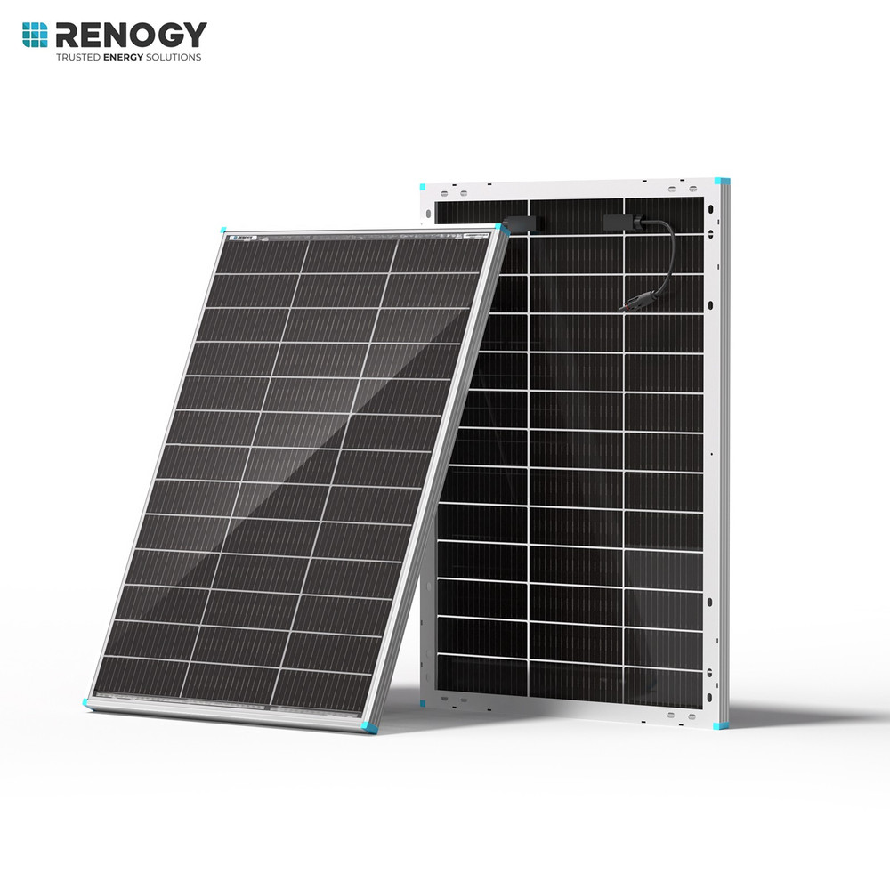 Renogy 100W N-Type Bifacial Solar Panel Double-Side PV Module For RV Marine