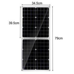 50W Solar Panel kit battery Charger Controller Caravan Van Boat Flexible RV