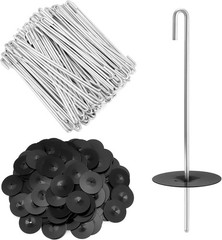 QWORK 200PCS Solar Panel Guard Clips Stainless Steel Bird Wire Fasteners