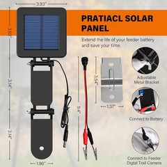 6V Solar Panel for Deer Feeder, Efficient Solar Panel Charger w/Adjustable Mo…