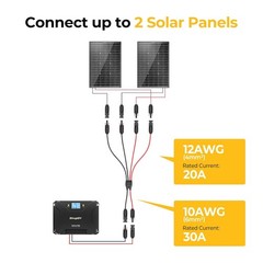 Solar Panel Connectors 2 to 4 Y Branch 10AWG MFF/FMM Parallel Cable Connectors