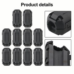 Ferrite Core Cable Clip 10 Pcs 7mm Inner Diameter Minimize Interference
