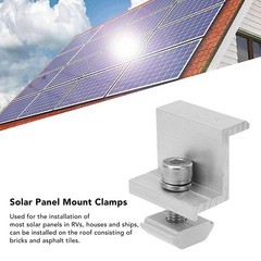 45mm/1.8in 10x Solar Mount Z Bracket Pressing Block PV Panel Rail End Grounding