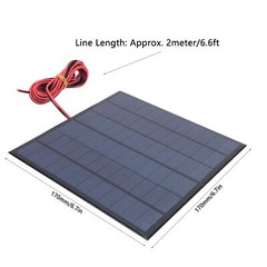 Solar Power Epoxy Module Board Polysilicon DC18V 4.5W Tool Supplies With 2meter