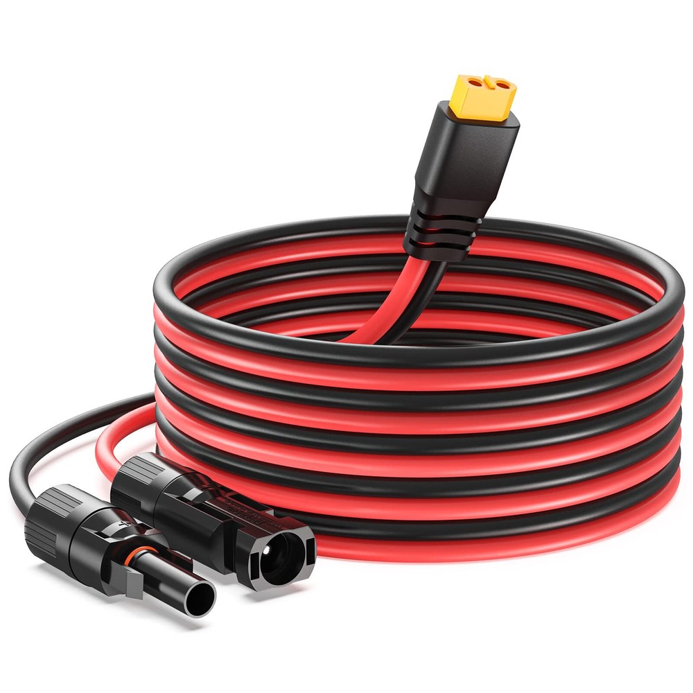 Solar to XT60 Charge Extension Cable 12AWG 10Ft Solar Connector to XT60 Adapt…