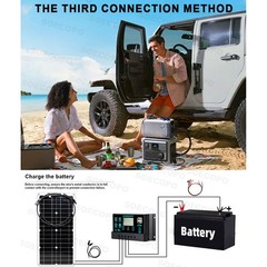 SOECOPO 8000W Peak Solar System Kit Flexible Panel 100A Controller DC12/24V 110V