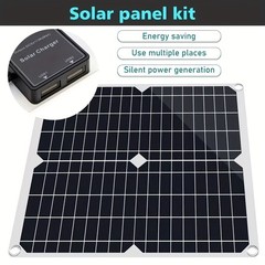 Solar Battery Charger Kit 12V, 10W Panel w/Controller + Cables for RV Motorcycle