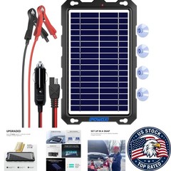 Intelligent 12V Solar Battery Charger | 7.5W Trickle Maintainer for All Vehicles