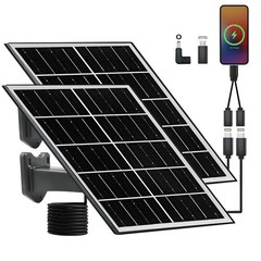 NEWCONNY 5V 16W Solar Panel for Security Camera IP65 Waterproof USB Type-C