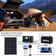 7000W 100A 110V Solar Panel Kit Complete Solar Power Generator Home Grid Syste
