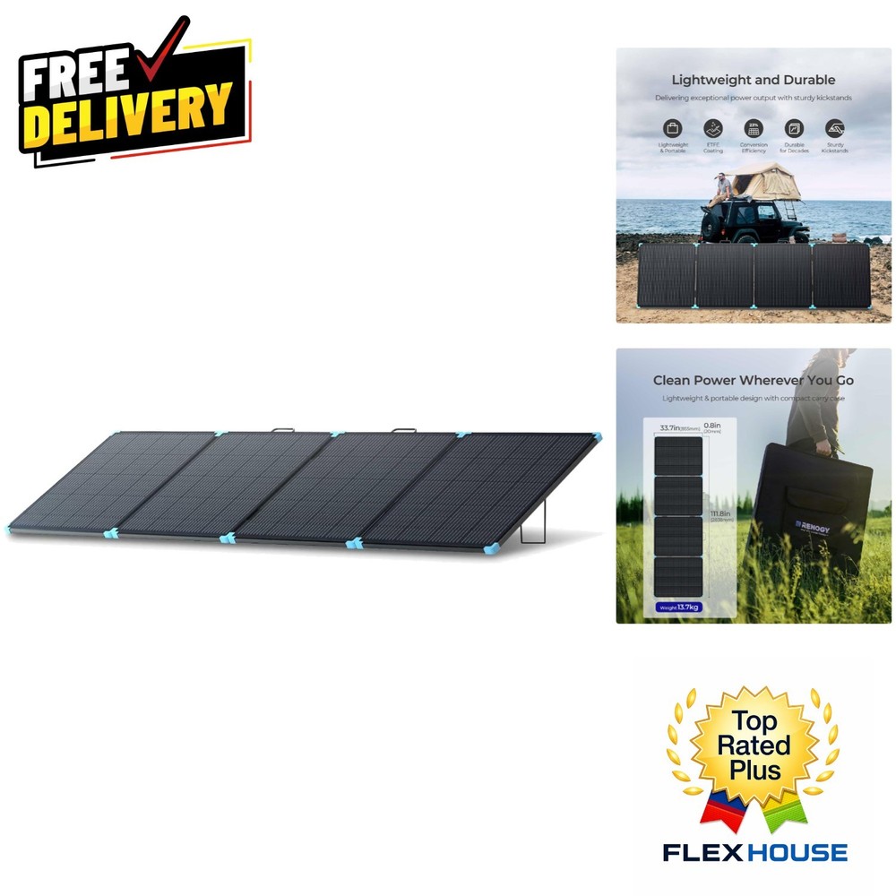 Efficient 400W Solar Panel with Quick Setup & High Efficiency for Off-Grid Power