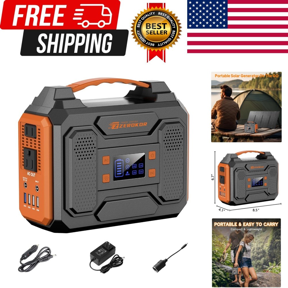 Portable Power Station 300W 110V Solar Generator 280Whwithout Solar Panel | 1…