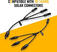 Solar Y Branch Connectors Solar Panel Parallel Connectors 1 to 3 Solar Cable …