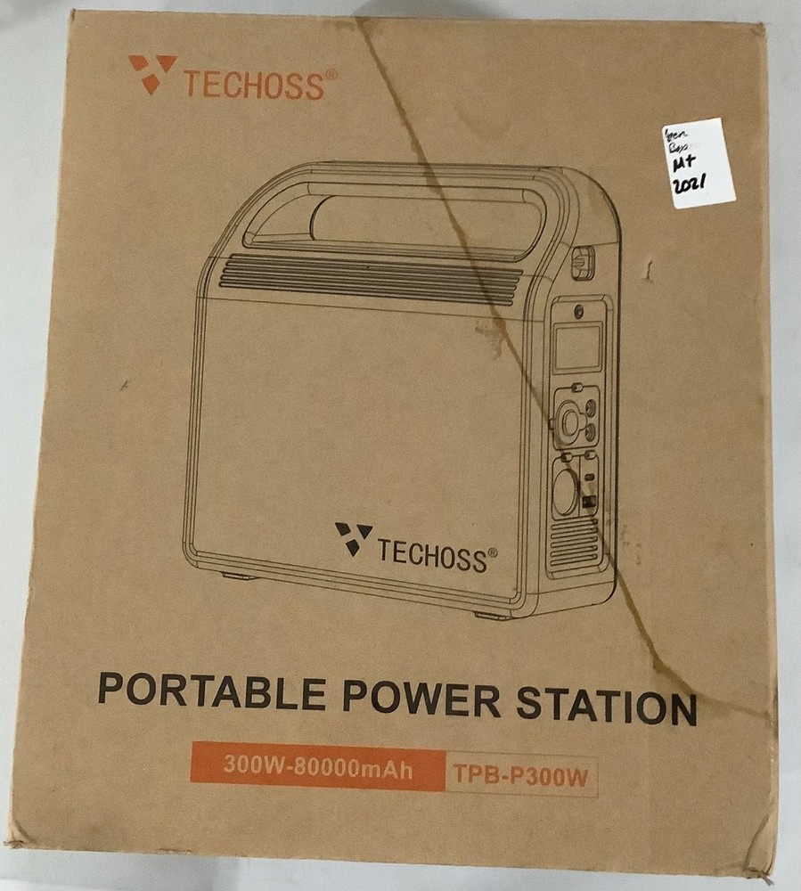 techoss portable power station p300w