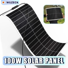100W Flexible Solar Panel Mono Waterproof Module 12V Charging for RV Boat Camp