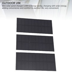 3Pcs Mini Solar Panel Charger 1.3W Monocrystalline PET For Battery Mobile P RCNR