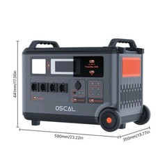 Blackview OSCAL PowerMax 6000W 3600Wh LiFePO4 Portable Camping Solar Generator