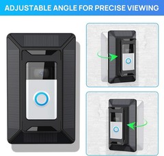 Solar Charger for Ring Doorbell, 2-in-1 with Mount Stand, Compatible with Rin…