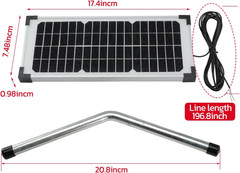 10 Watt Solar Panel Kit Replace FM123 for Mighty Mule FM200 FM350 FM500 FM502 MM